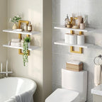 HOOBRO Floating Shelves, 15 Inch Wall Shelf Set of 2, Wall Mounted Storage - Image 5