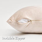 GIGIZAZA Velvet Pillow Covers 16x16 Decorative Pillows Pack of 2 Beige | - Image 4