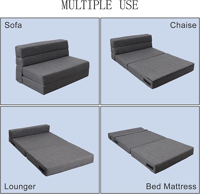 ANONER Folding Sleeper Chair Sofa Bed - Image 4