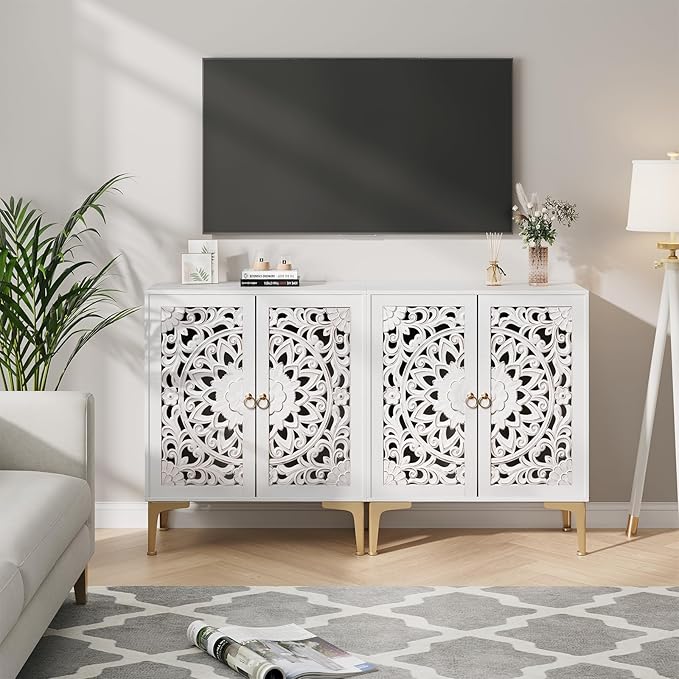 JOINICE Accent Cabinet with Doors, Sideboard Buffet Cabinet with Storage - Image 5
