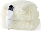 Bedsure Faux Fur Heated Blanket Throw Blanket, Fast Heating Fluffy Electric by Unknown