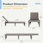 Greesum Outdoor Chaise Lounge Chairs Set of 2 - Image 3