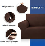 Stretch Oversized Couch Covers for Sofa Slipcover, Chocolate | 1-Piece Washable - Image 6