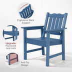 Stoog All-Weather Patio Chairs Set of 2, Heavy Duty Outdoor Chairs - Image 7
