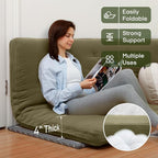 ZonLi Japanese Floor Futon Mattress Twin Size 75"x 39", 100% Cotton Cover 4'' - Image 3