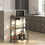 TUTOTAK Bar Cart, Home Bar Serving Cart, Microwave Cart, Drink Cart, Mobile - Image 7