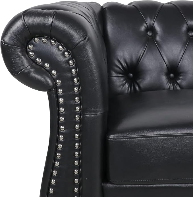 AVZEAR Chesterfield Loveseat Sofa, Upholstered Sofa Modern 2 Seater Couch Sofa - Image 7