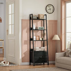 Furologee 5-Tier Ladder Shelf, Narrow Ladder Bookshelf - Image 2