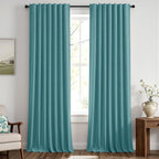 MIULEE 100% Blackout Linen Curtains by MIULEE