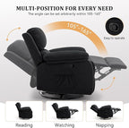 Korser Recliner Chair, 360 Swivel Rocker Chair - Image 5