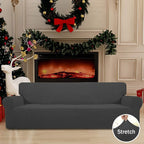 Easy-Going Stretch 4 Seater Oversized Sofa Couch Cover Dark Gray | 1-Piece - Image 2