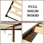 Bme Dinkee King Platform Bed Frame Wood 15 Inch - Image 7