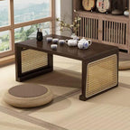 Japanese Floor Table: Large Portable Folding Coffee Table Solid Wood Japanese by YHGSYXL