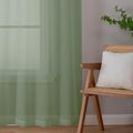 Short Sheer Curtains 30 Inches 2 Panels Set, Kitchen Tiers Light Filtering Rod by OWENIE