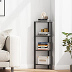 TUTOTAK Corner Shelf, 4-Tier Corner Bookshelf - Image 5