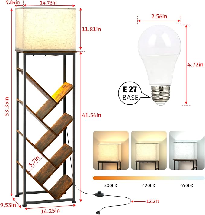 Cutogxon Tree Bookshelf with Light - Image 2