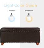 HomePop Espresso Faux Leather Storage Cocktail Bench - Image 5