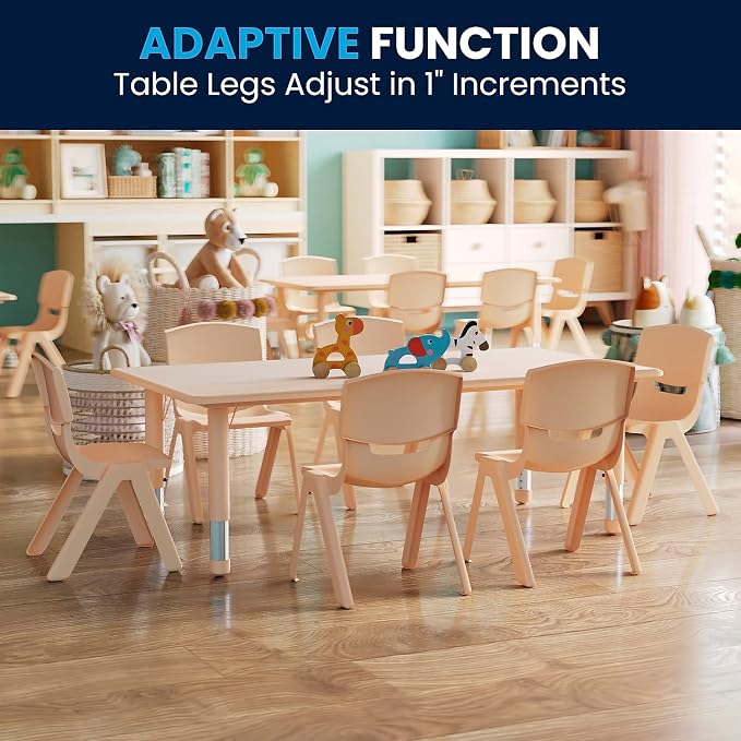 Flash Furniture Emmy Adjustable Classroom Activity Table - Image 7