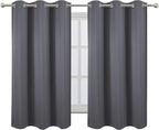 Grey Blackout Curtains for Bedroom Room Darkening Curtains/38 x 54 Inch Long - Image 2