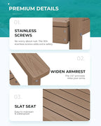 SERWALL 7-Piece Patio Outdoor Table & Chairs, HDPE Dining Set - Image 4