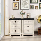 Joaxswe Farmhouse Night Stand Set of 2, Dresser - Image 5