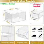 7 code Large Clear Shoe Boxes Organizer【Thicker Material】 Stronger Shoe Box - Image 3