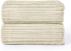BEDELITE 3D Ribbed Jacquard Beige Blankets Queen Size - Image 7