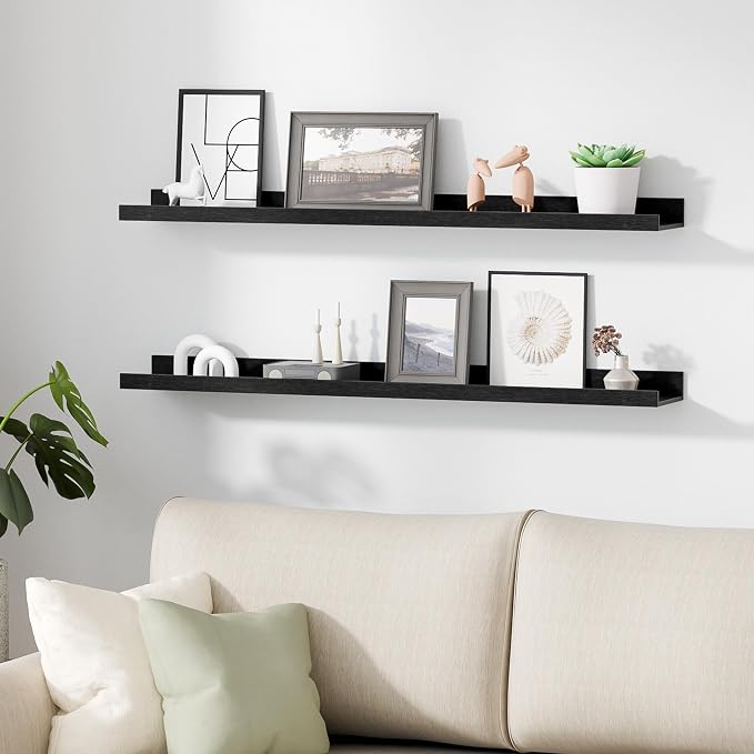 upsimples Floating Shelves for Wall, 35.5 Inch Shelves for Decor Storage Set of - Image 5