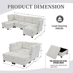 113" Modular Sectional Sofa Couch - Image 3