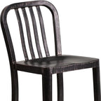 Flash Furniture Commercial Grade 24" High Black-Antique Gold Metal - Image 9