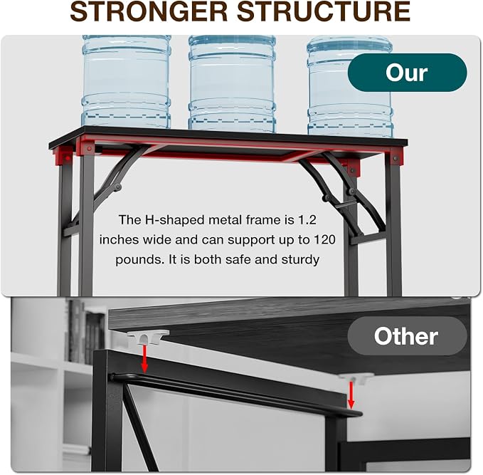 TEMI Small Computer Desk Folding Table - Image 6