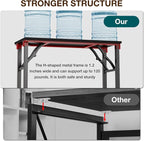 TEMI Small Computer Desk Folding Table - Image 6