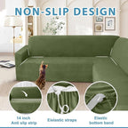 HDCAXKJ Corner Sectional Couch Covers Velvet Stretch L Shape Sofa Cover Soft - Image 4