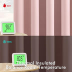 MIULEE Blackout Curtains for Bedroom 2 Panels 40 x 36 Inch Long Pink | Thermal - Image 4