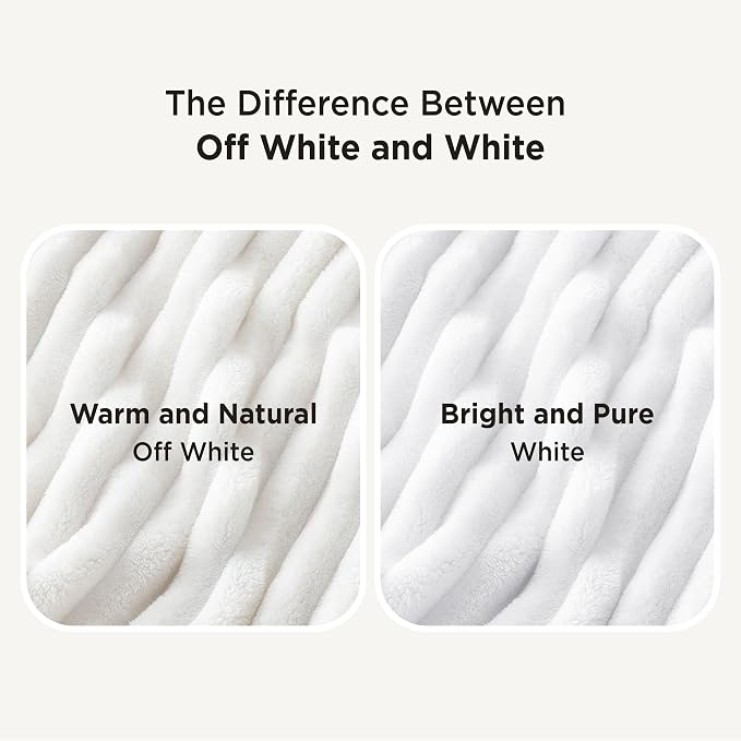 Bedsure Soft Throw Blanket for Couch Decor Gifts Bright White 50"x60" | - Image 8