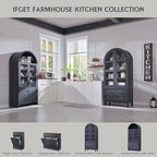 IFGET 71" Tall Arched Kitchen Pantry Cabinet, Wood Kitchens Storage Cabinets - Image 6