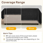2 Pieces Sectional Couch Covers L Shaped Cover XXL Charcoal Gray | Thick - Image 5