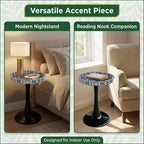 Gesodant Boho Chic Round Side Table, Stable Hourglass Pedestal Base, Unique - Image 6