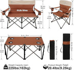 Camping Chair Set of 3, Outdoor Folding Camping Chairs - Image 3