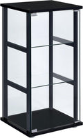 Coaster Home Furnishings Cyclamen 34-inch 3-Tier Clear Tempered Glass Curio by CoasterFineFurniture
