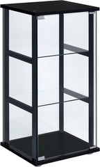 Coaster Home Furnishings Cyclamen 34-inch 3-Tier Clear Tempered Glass Curio by CoasterFineFurniture