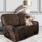 ANARACHON Leather Look Loveseat Recliner Covers Stay in Place 6-Piece Recliner - Image 2