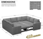 Belffin Modular Sectional Sleeper Sofa Bed - Image 2
