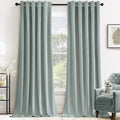 MIULEE Velvet Curtains 52x84 inches 2 Panels Misty Blue Blackout Curtains | by MIULEE