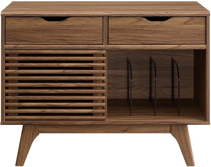 Modway Render Mid-Century Modern Vinyl Record Storage Display Cabinet, 37 Inch - Image 5