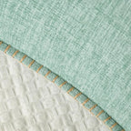 MIULEE Decorative Lumbar Throw Pillow Covers 12x20 Inch Aqua Green 2 Pack | - Image 2