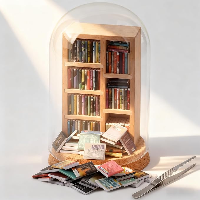 Anxiety Bookshelf, Miniature Bookcase, Mini Bookshelves by Unknown