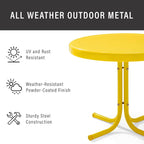 Crosley Furniture Griffith Weather Resistant Retro Metal Outdoor Side Table - Image 5
