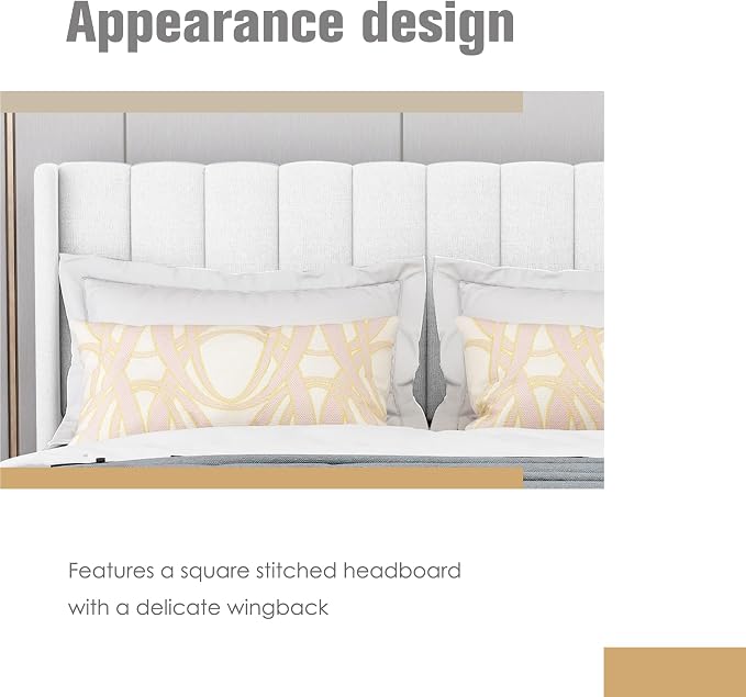 AGARTT Upholstered Platform Bed Frame Full Size - Image 4