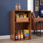YAHARBO 2 Cube Bookshelf, Horizontal Book Shelf, Small Cubby Bookcase - Image 2